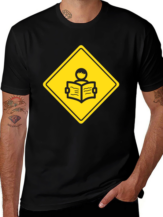 Caution: Reader Ahead - Novelty Graphic T-Shirt