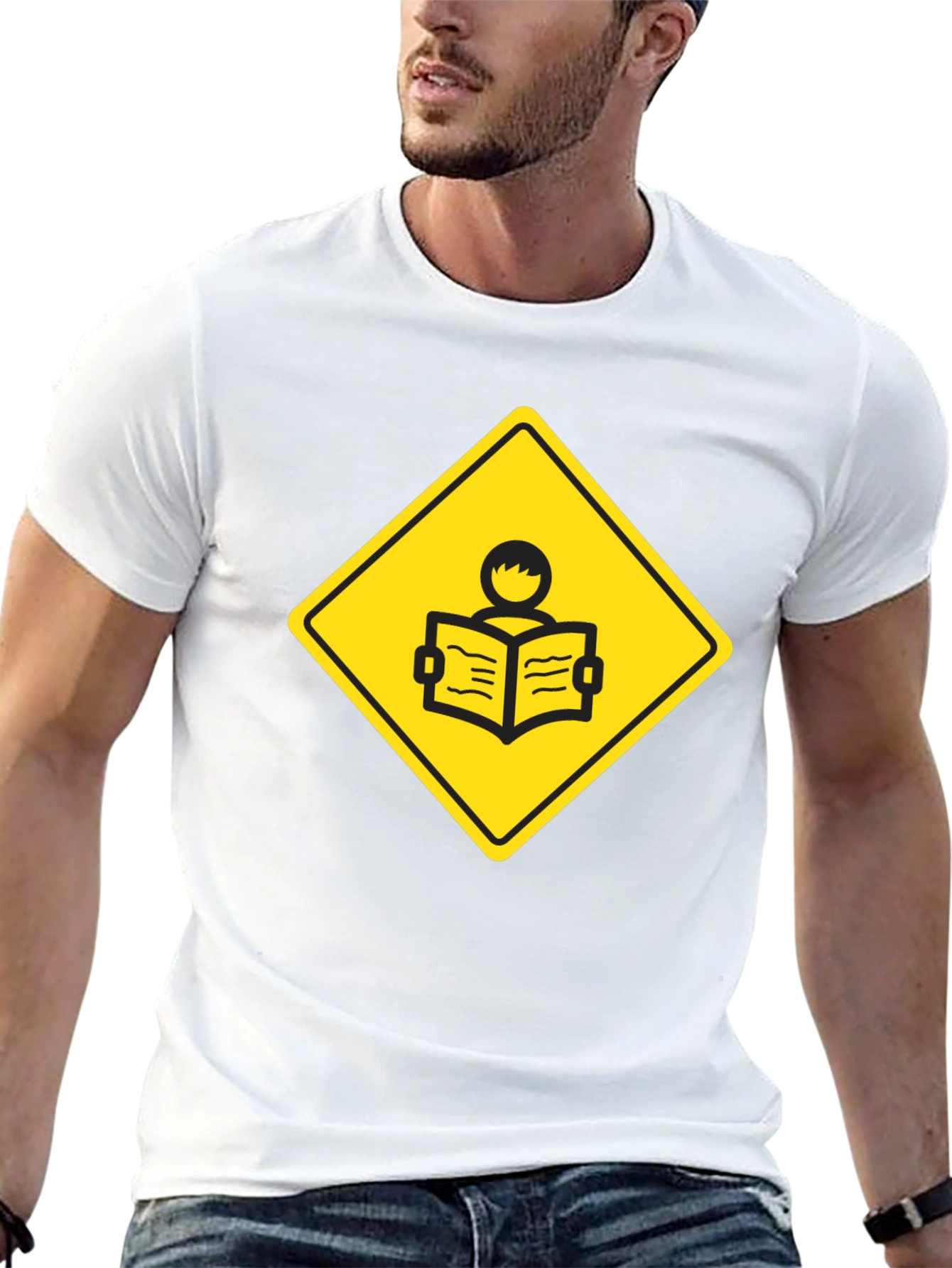 Caution: Reader Ahead - Novelty Graphic T-Shirt