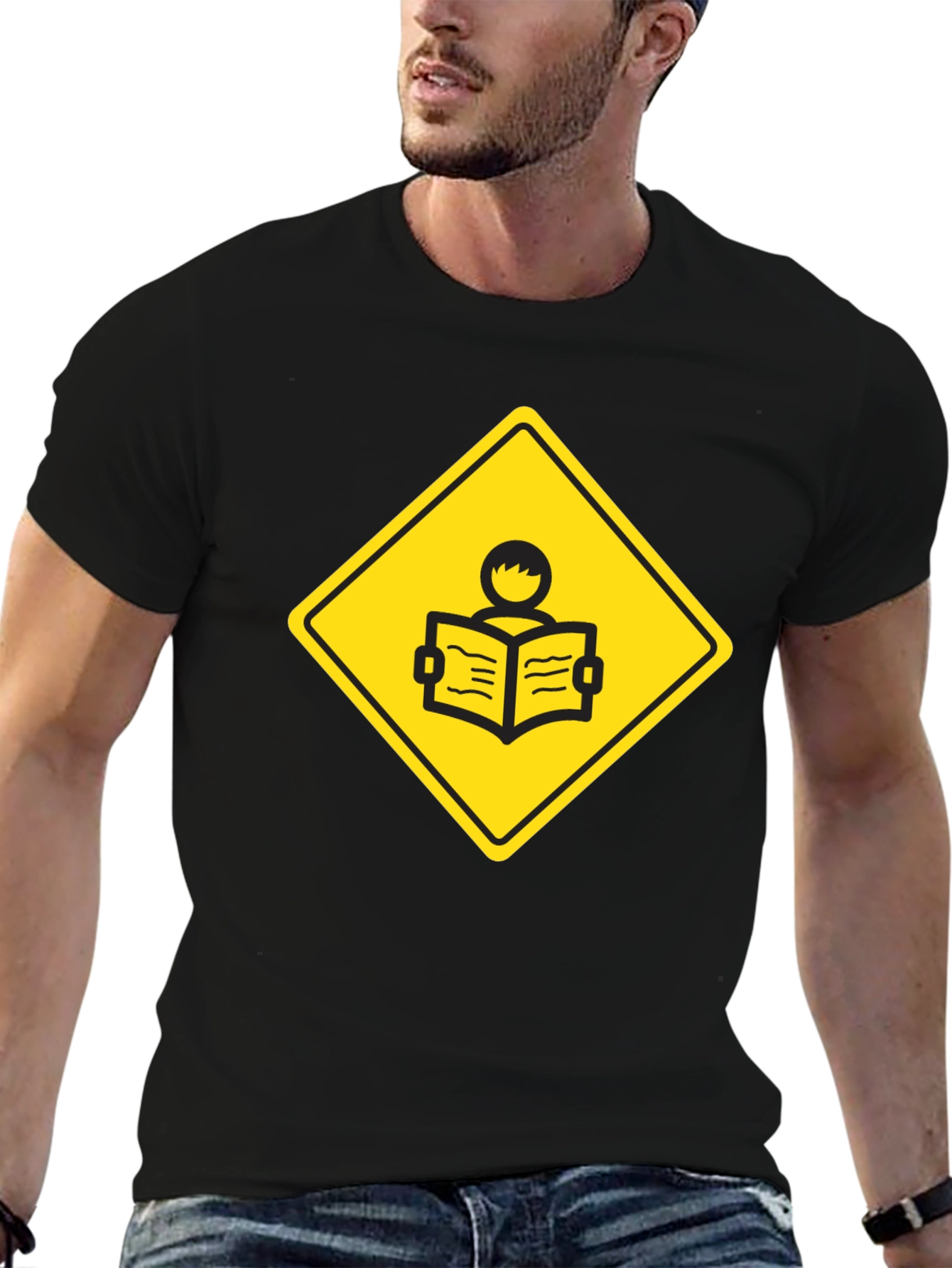 Caution: Reader Ahead - Novelty Graphic T-Shirt