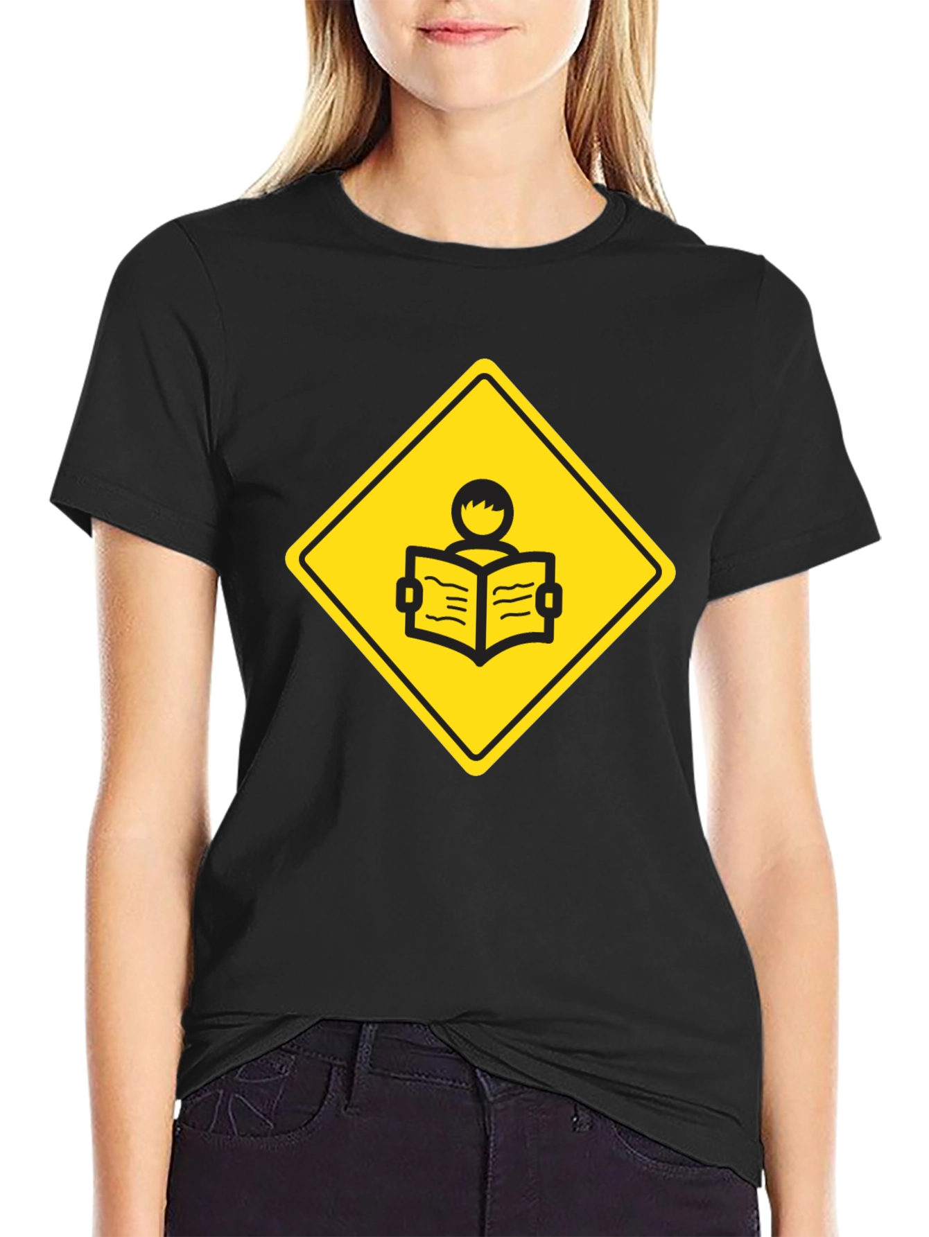 Caution: Reader Ahead - Novelty Graphic T-Shirt