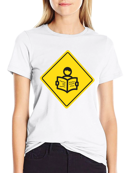 Caution: Reader Ahead - Novelty Graphic T-Shirt