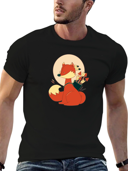Fox Archer Black T-Shirt - Unique Graphic Tee