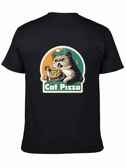 Cat Pizza Graphic T-Shirt