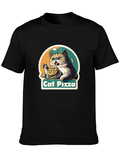 Cat Pizza Graphic T-Shirt