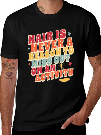 Retro Graphic Tee - Hair Is Never a Reason