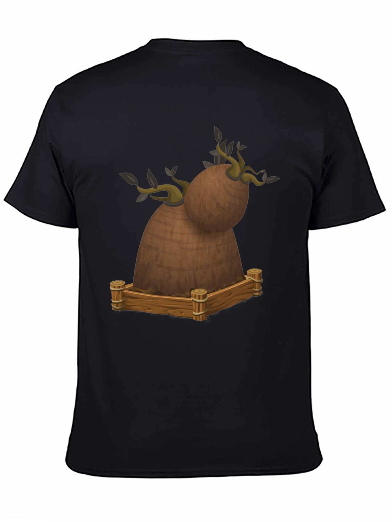 Novelty Cartoon Tree Stump Graphic Tee
