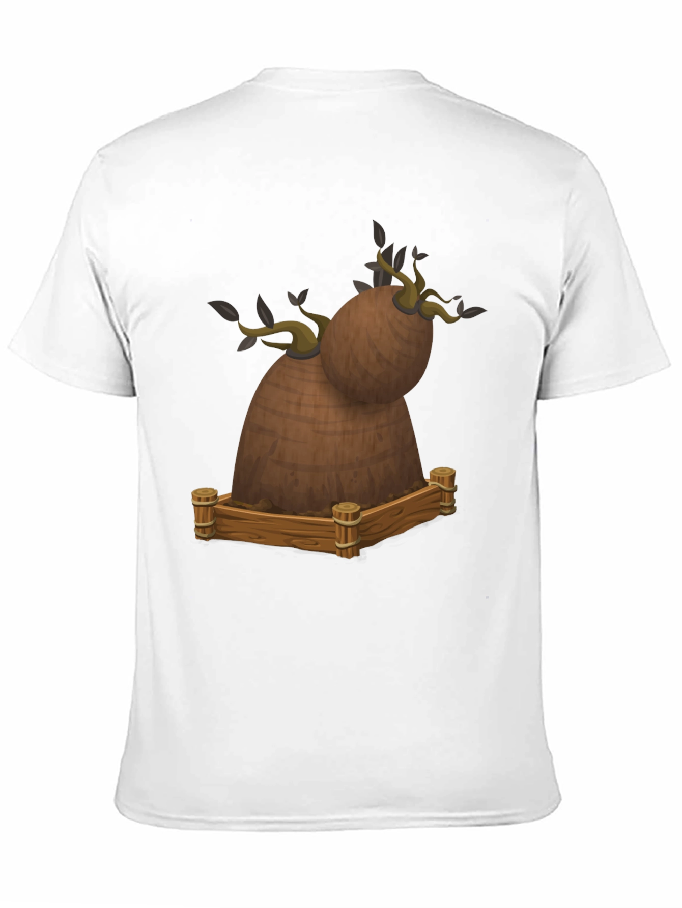Novelty Cartoon Tree Stump Graphic Tee