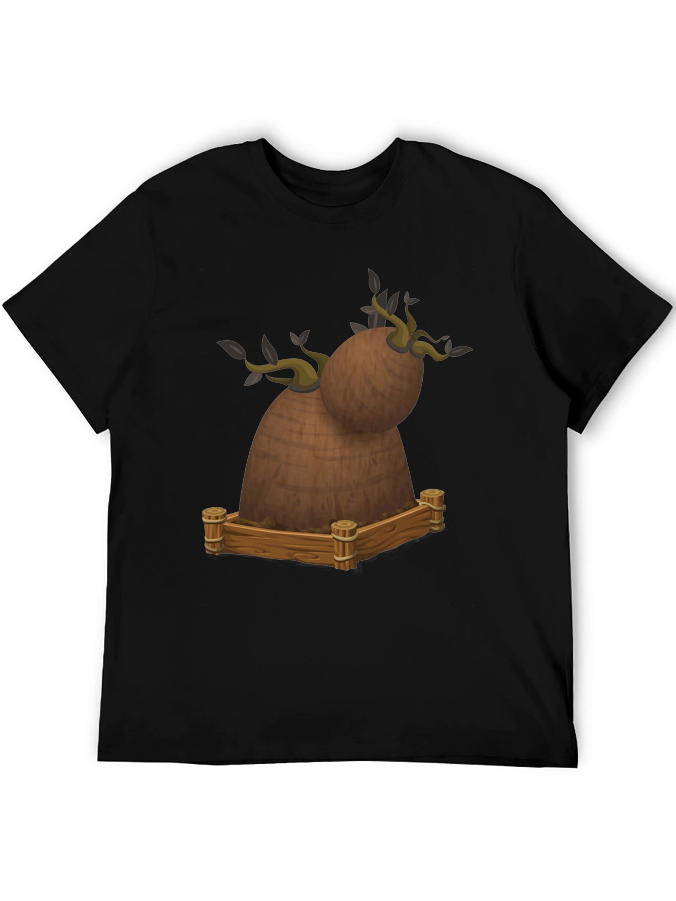 Novelty Cartoon Tree Stump Graphic Tee