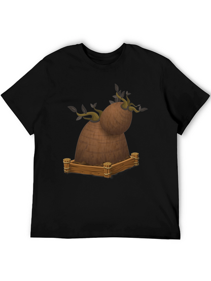 Novelty Cartoon Tree Stump Graphic Tee