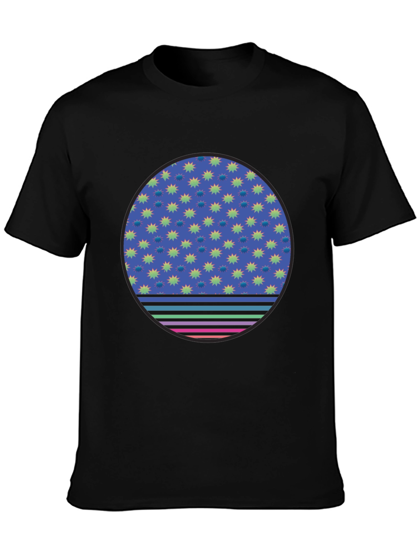 Retro Starburst Circle Graphic Tee