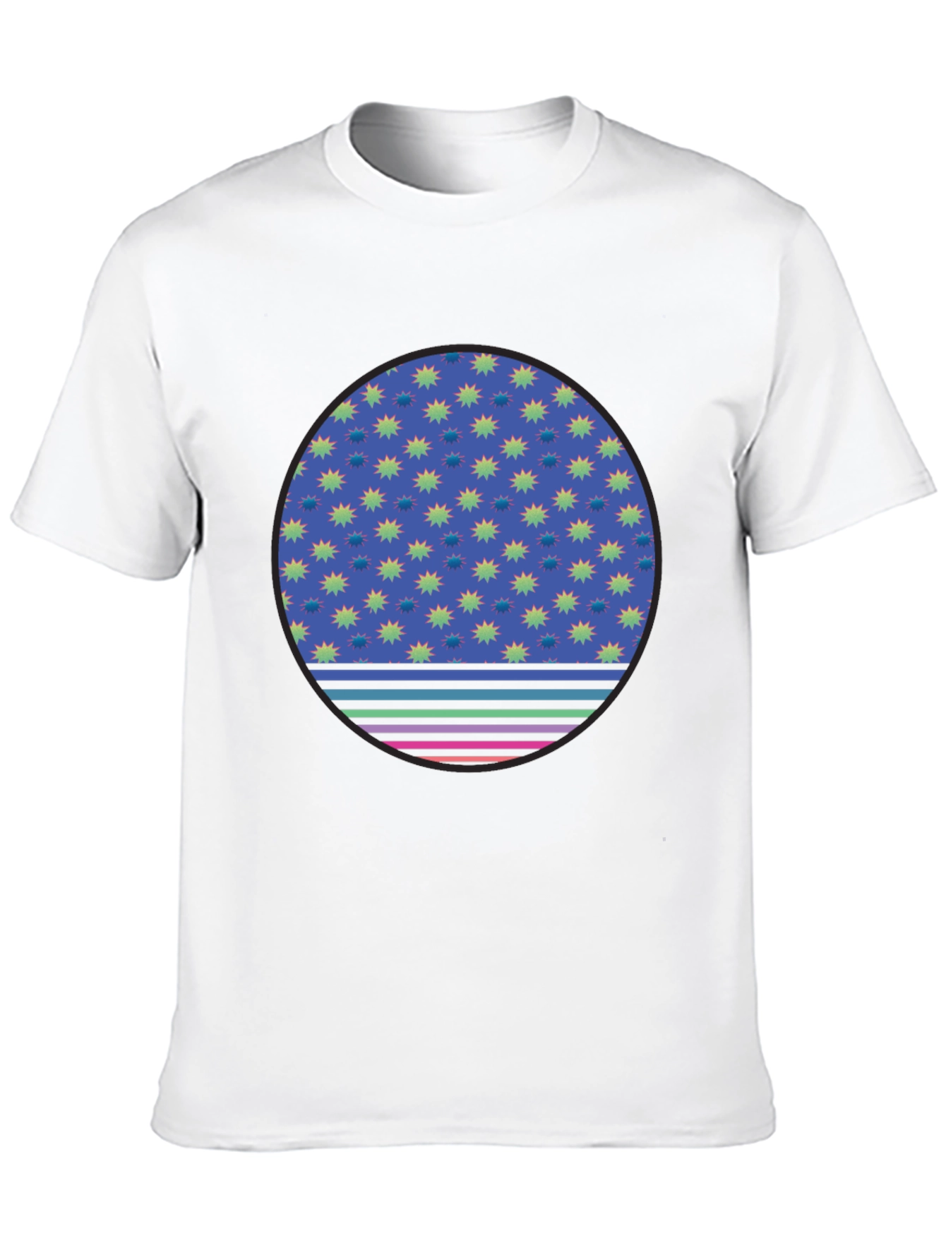 Retro Starburst Circle Graphic Tee