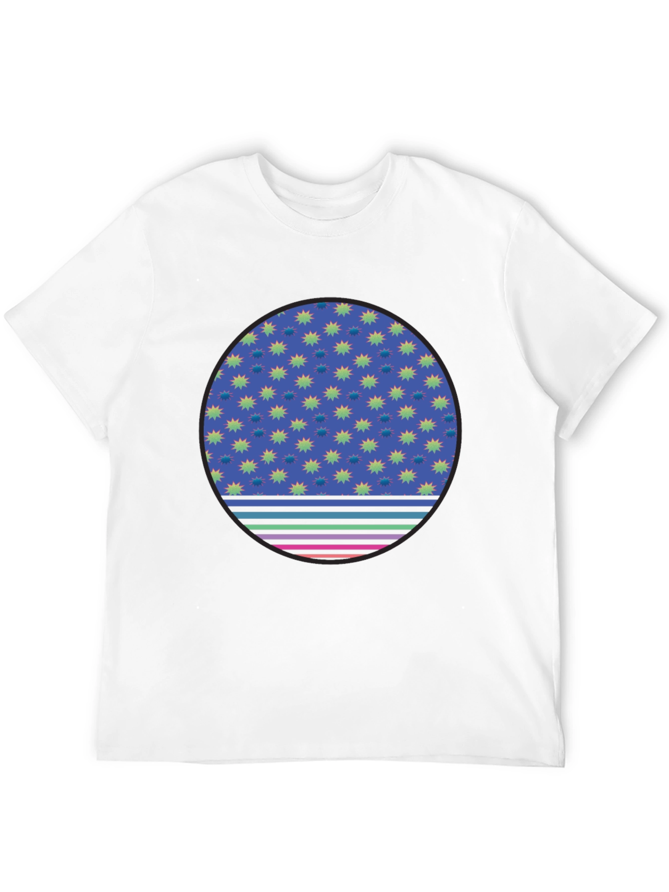Retro Starburst Circle Graphic Tee
