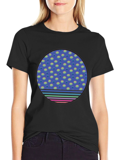 Retro Starburst Circle Graphic Tee