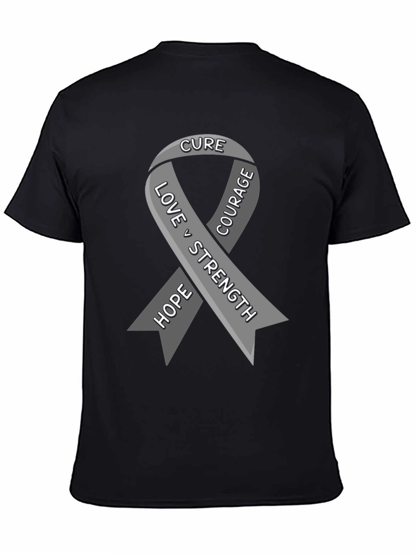 Ribbon Awareness Graphic Tee - Hope Love Strength