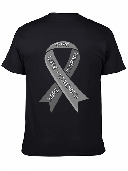 Ribbon Awareness Graphic Tee - Hope Love Strength
