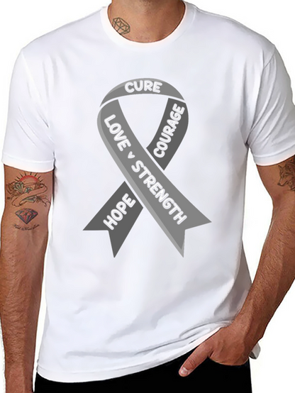 Ribbon Awareness Graphic Tee - Hope Love Strength