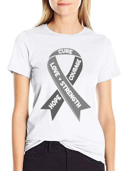 Ribbon Awareness Graphic Tee - Hope Love Strength