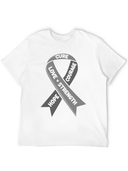 Ribbon Awareness Graphic Tee - Hope Love Strength