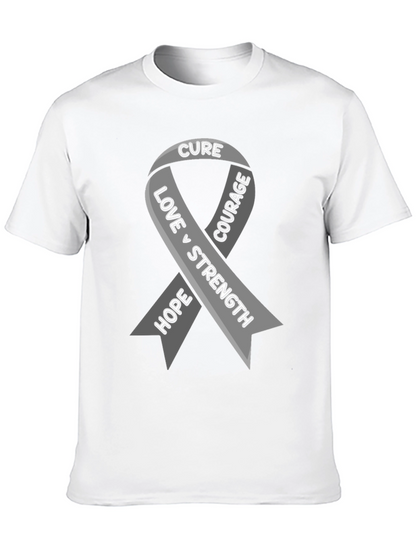 Ribbon Awareness Graphic Tee - Hope Love Strength