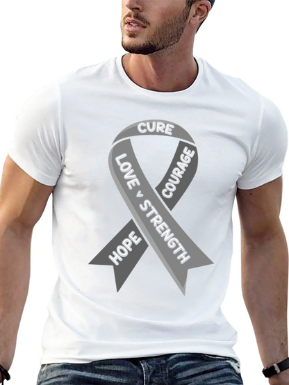 Ribbon Awareness Graphic Tee - Hope Love Strength