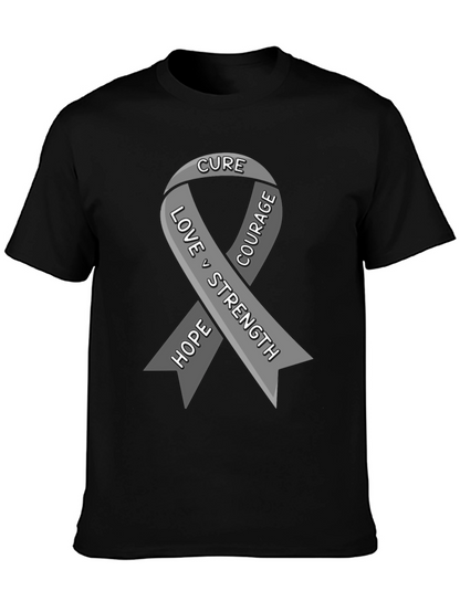 Ribbon Awareness Graphic Tee - Hope Love Strength