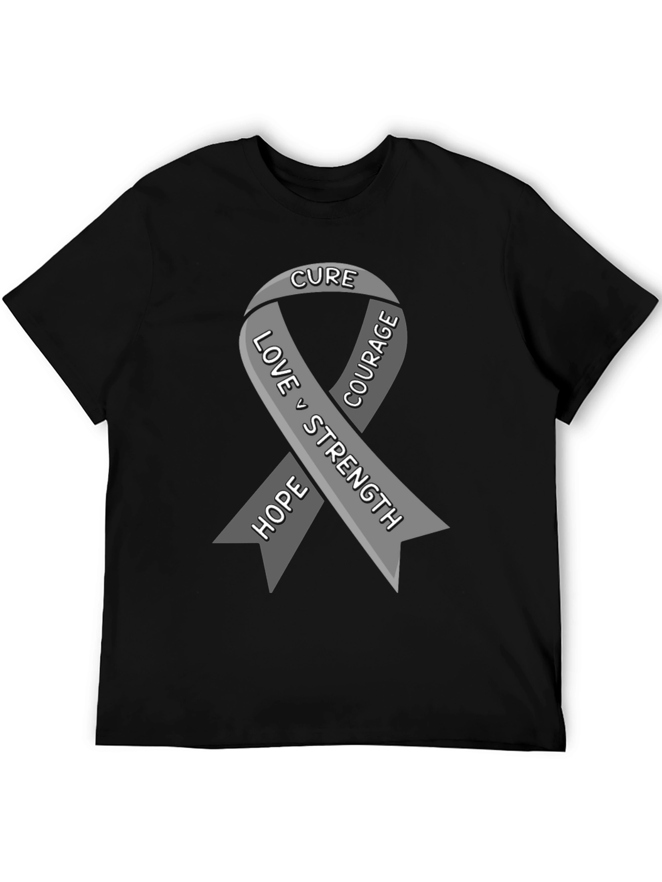 Ribbon Awareness Graphic Tee - Hope Love Strength