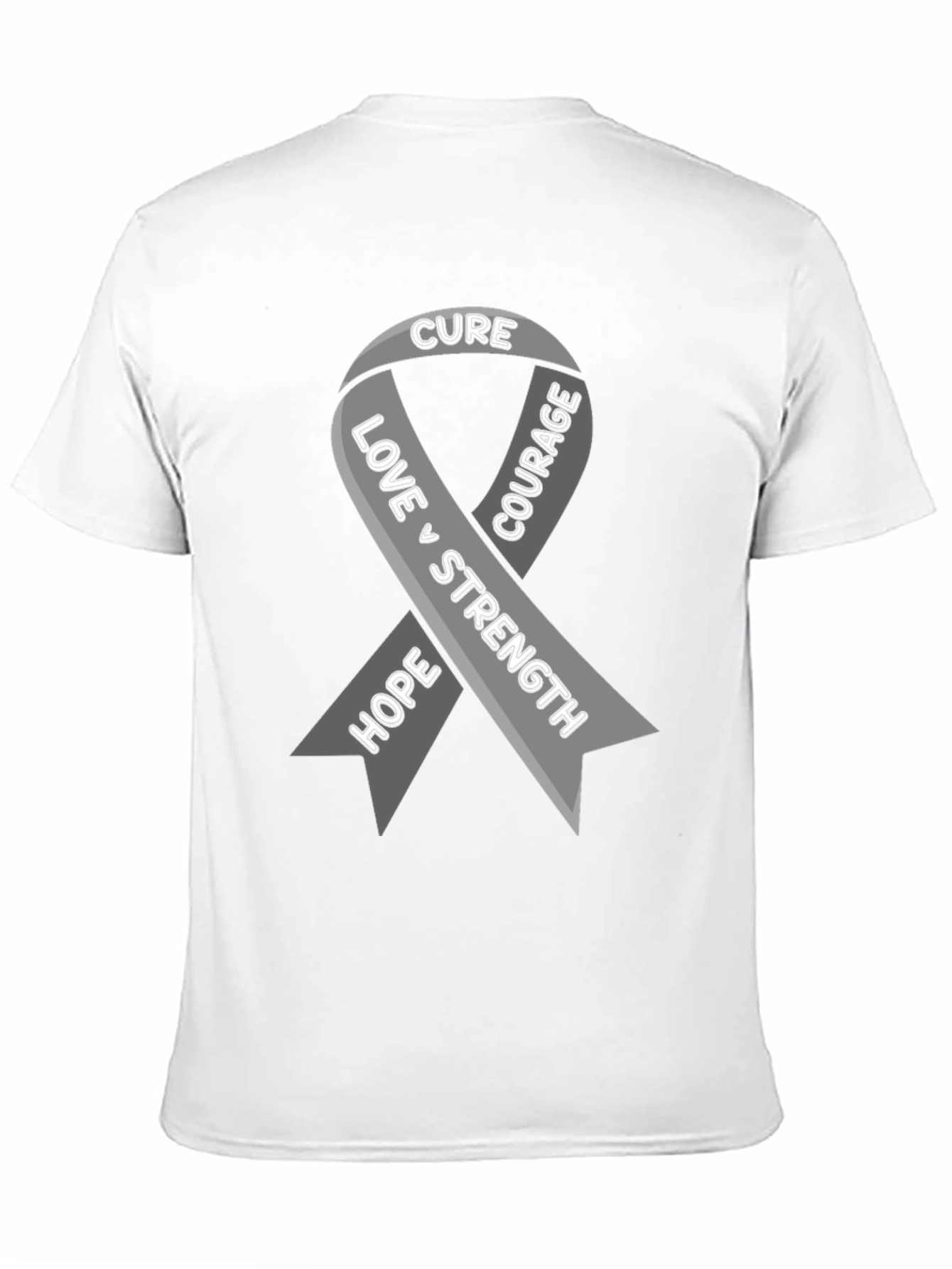 Ribbon Awareness Graphic Tee - Hope Love Strength