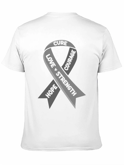 Ribbon Awareness Graphic Tee - Hope Love Strength