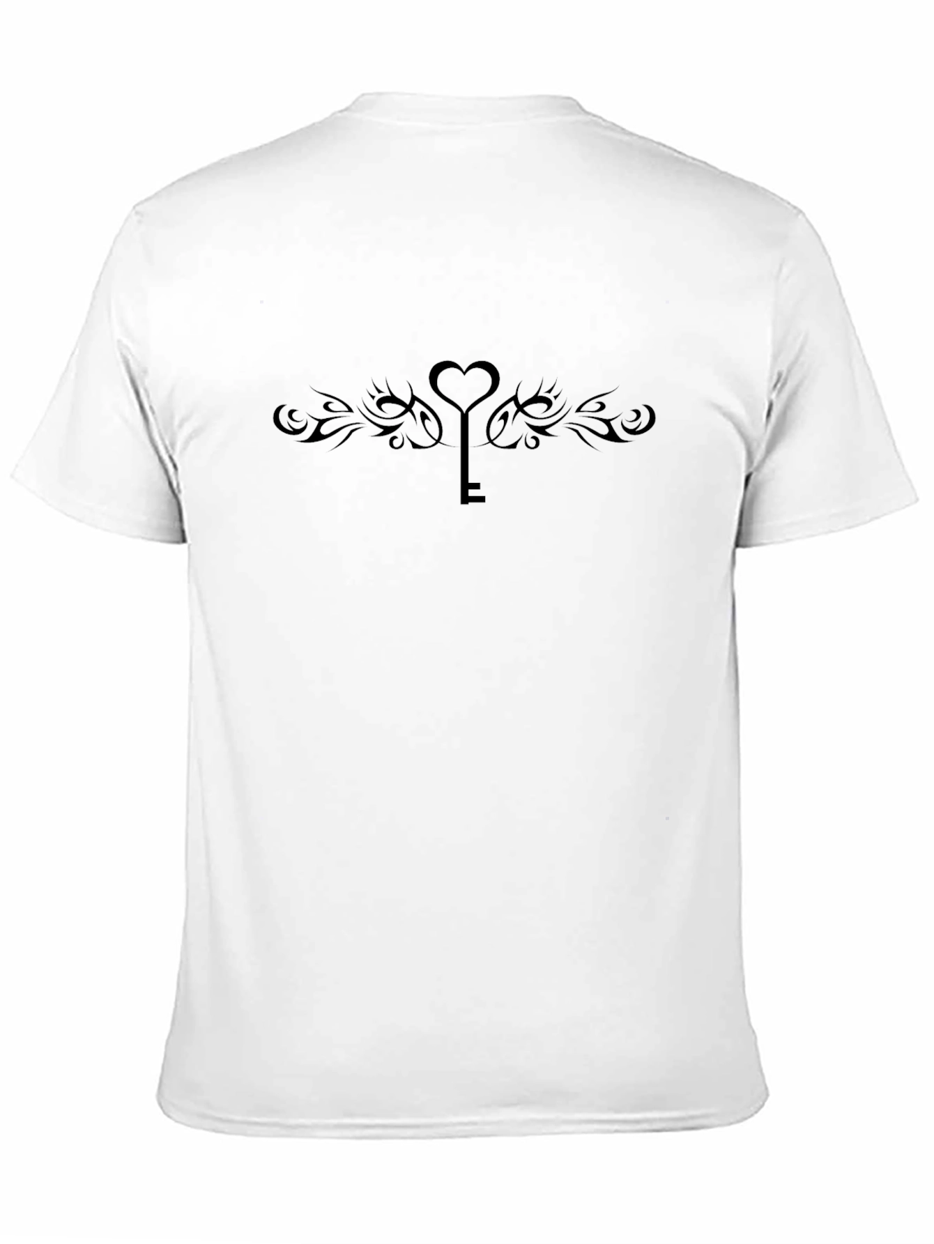 Heart Key Graphic Black T-Shirt