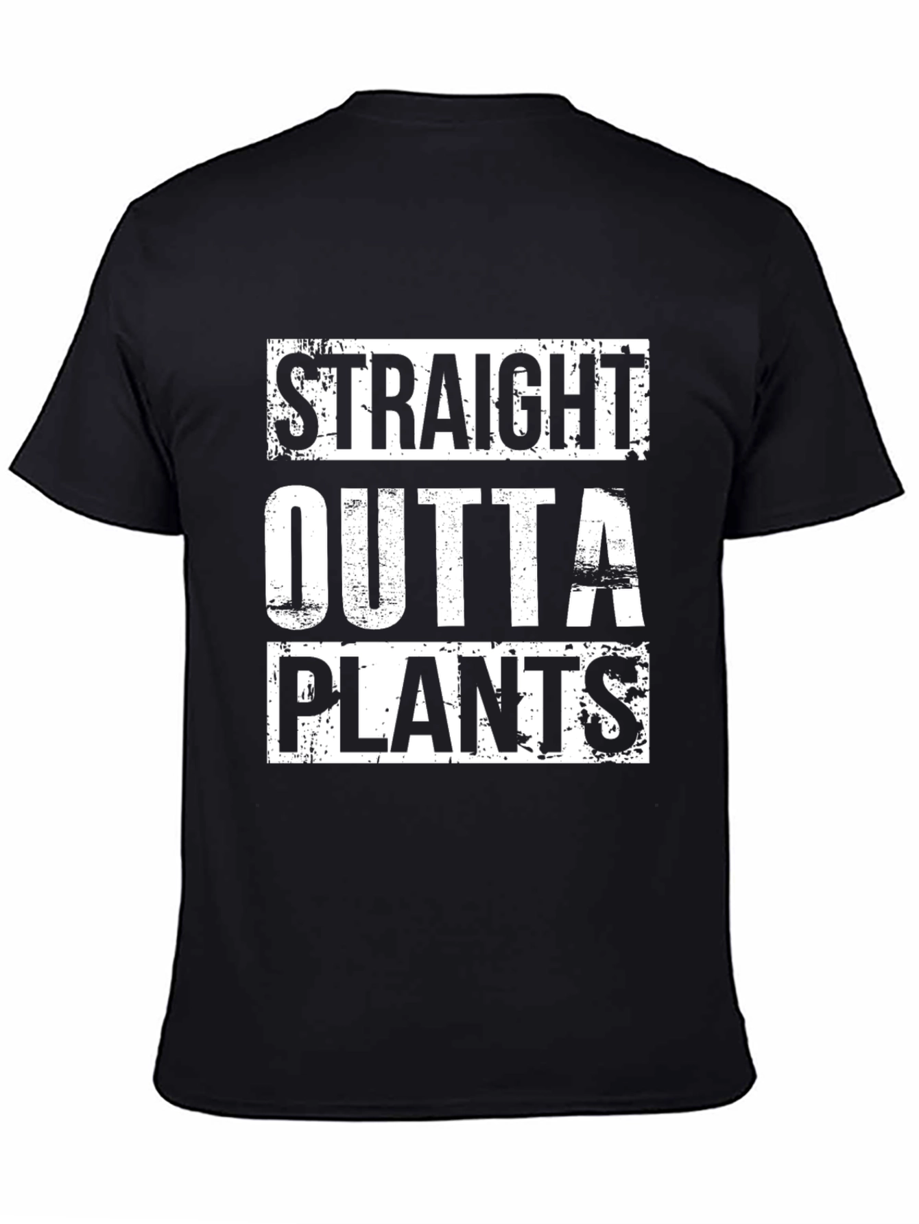 Straight Outta Plants Graphic T-Shirt - Black