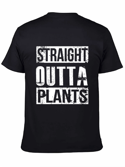 Straight Outta Plants Graphic T-Shirt - Black