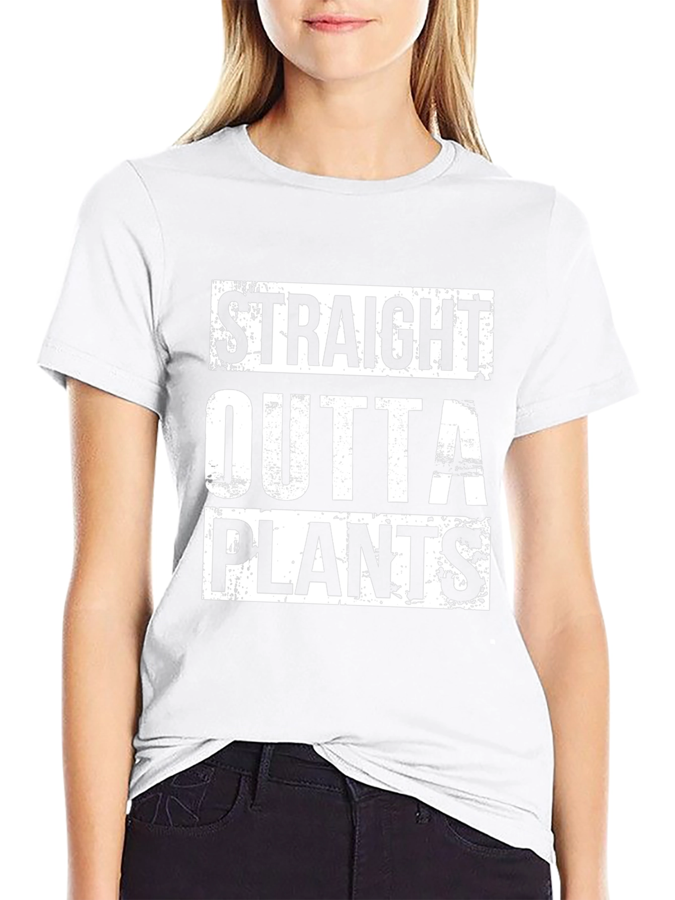 Straight Outta Plants Graphic T-Shirt - Black