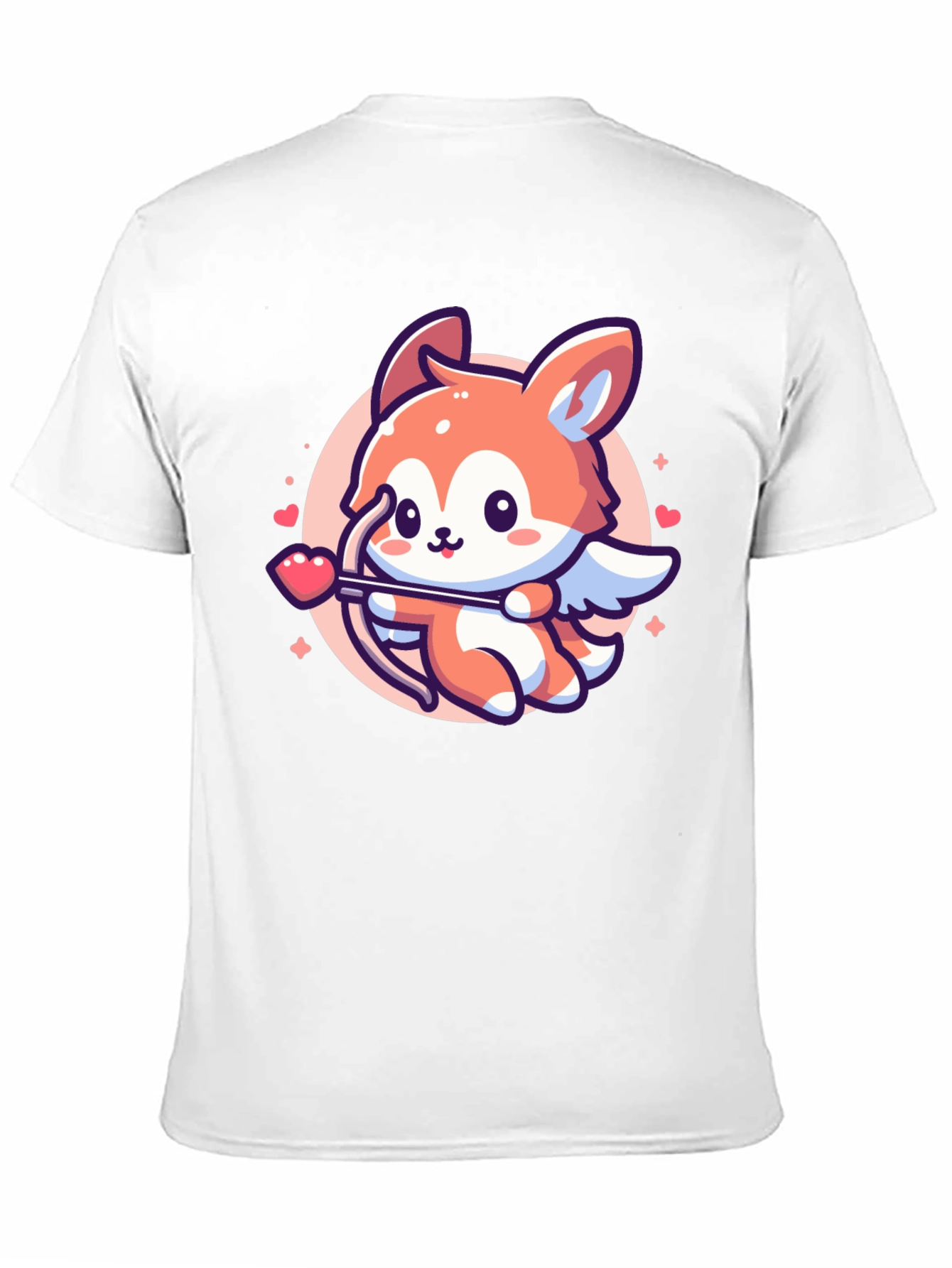 Cute Fox Cupid Valentines Day T-Shirt