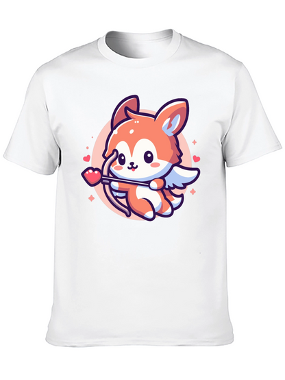 Cute Fox Cupid Valentines Day T-Shirt