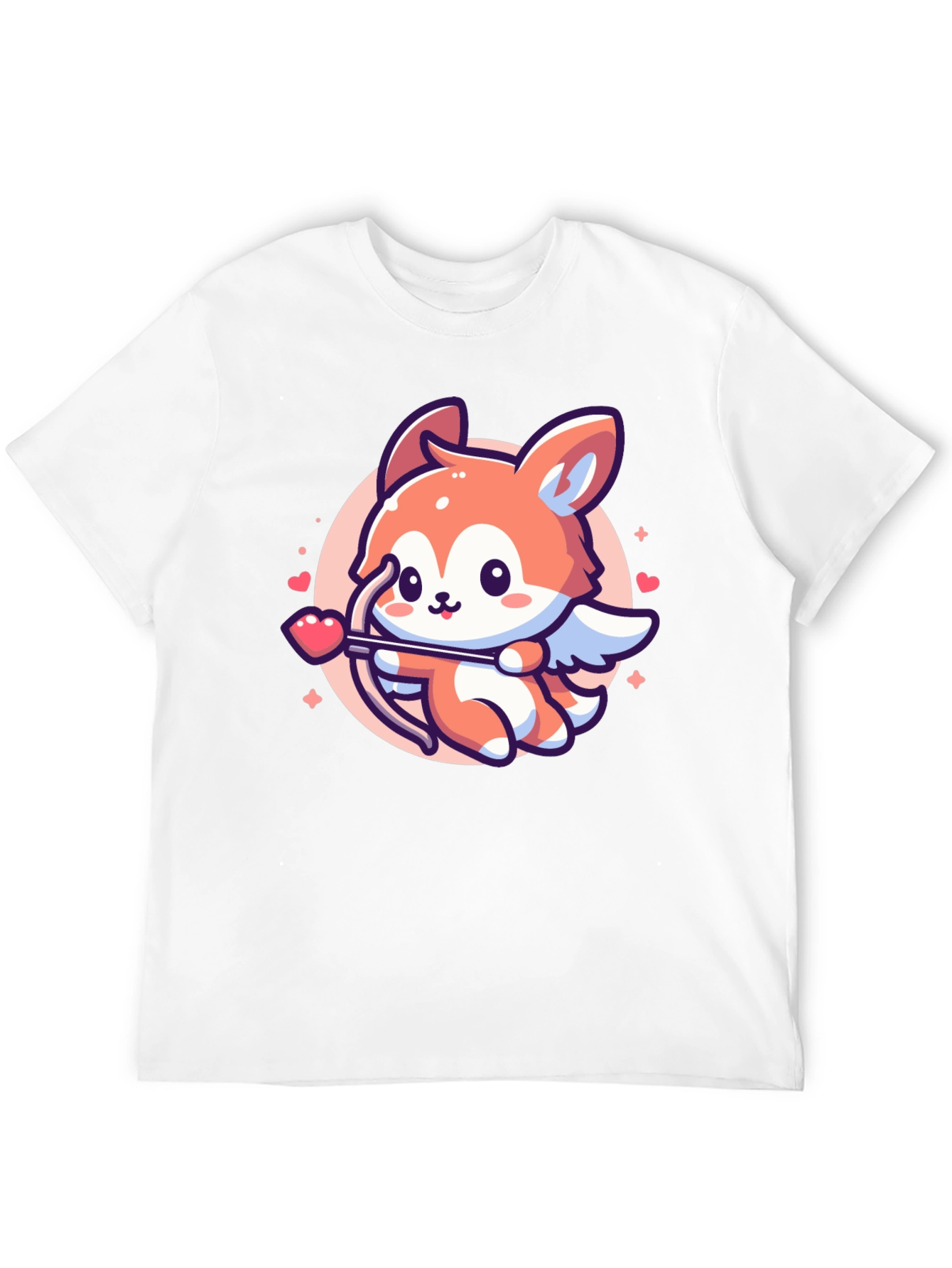 Cute Fox Cupid Valentines Day T-Shirt