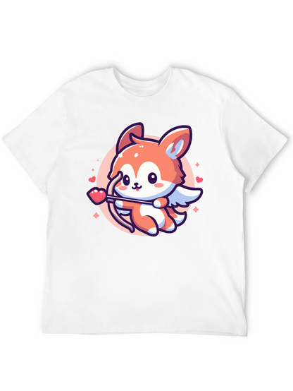 Cute Fox Cupid Valentines Day T-Shirt