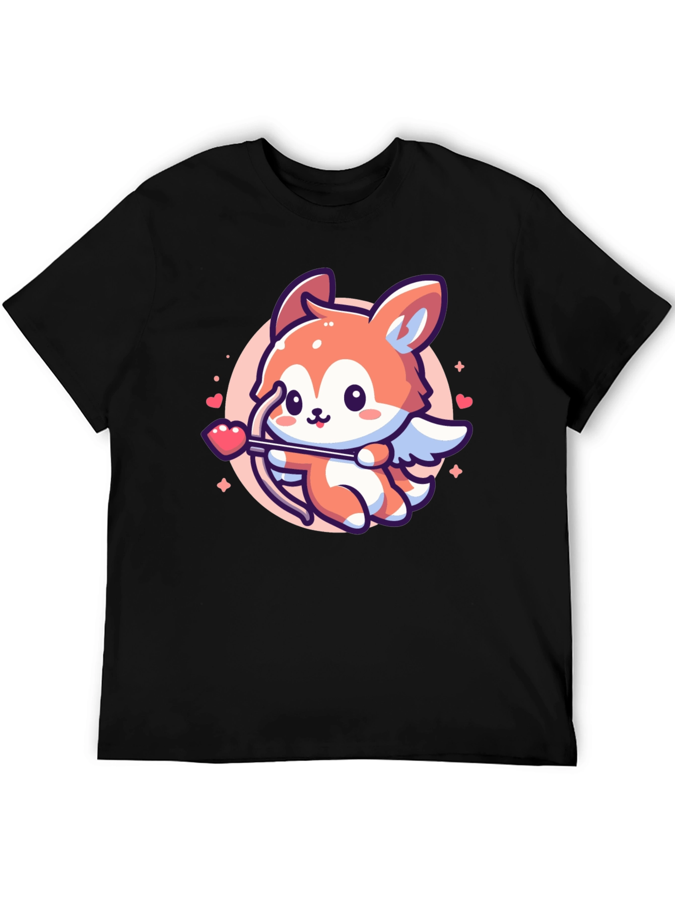Cute Fox Cupid Valentines Day T-Shirt