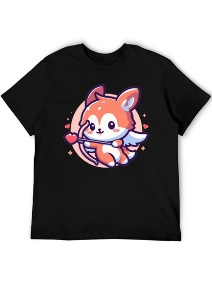 Cute Fox Cupid Valentines Day T-Shirt