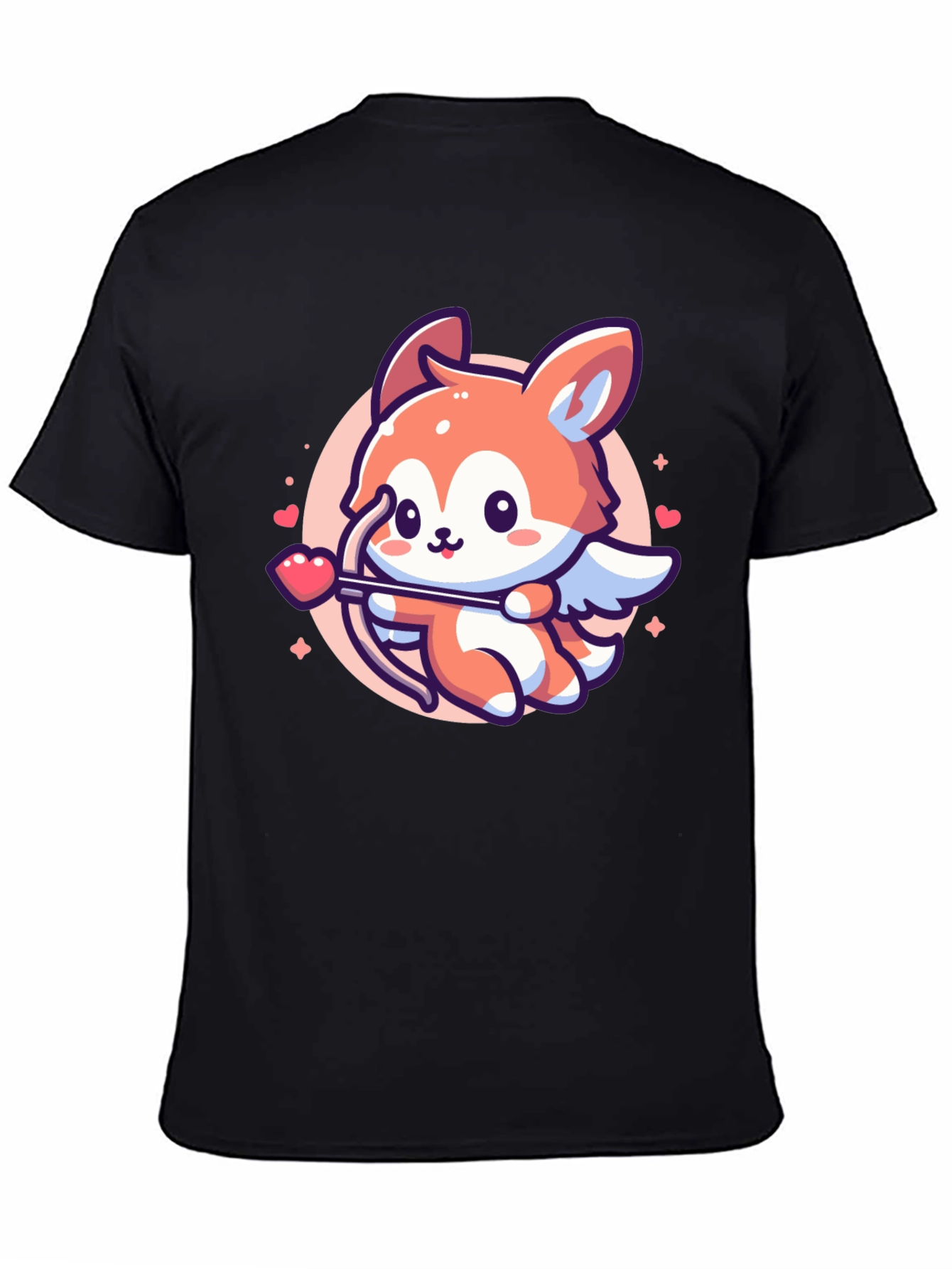 Cute Fox Cupid Valentines Day T-Shirt