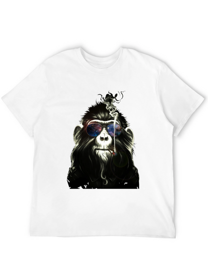 Cool Monkey Smoking Black T-Shirt