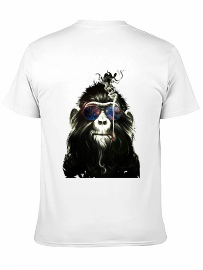 Cool Monkey Smoking Black T-Shirt