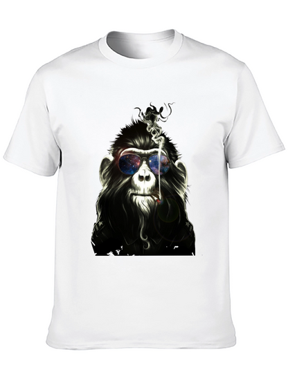 Cool Monkey Smoking Black T-Shirt
