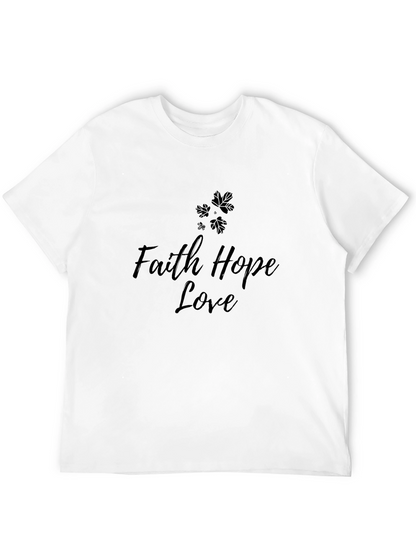 Faith Hope Love Graphic Tee - Stylish Black T-Shirt