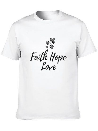 Faith Hope Love Graphic Tee - Stylish Black T-Shirt
