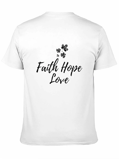 Faith Hope Love Graphic Tee - Stylish Black T-Shirt