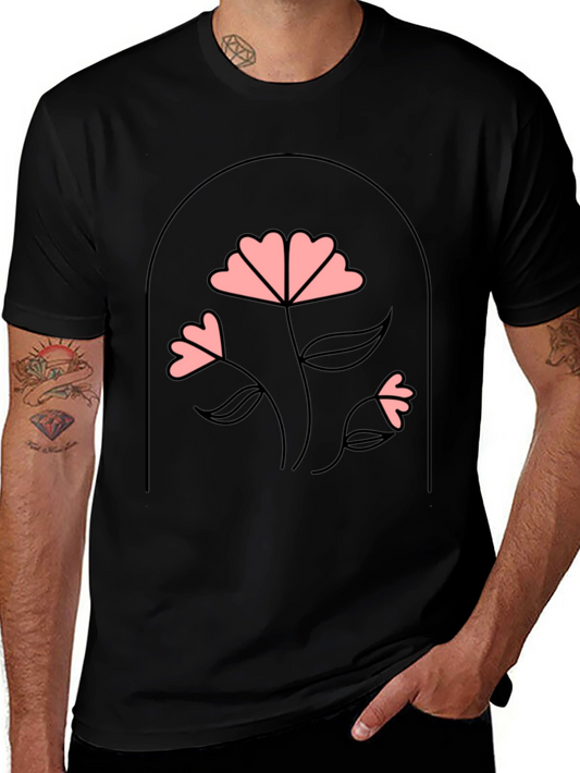 Floral Arch Graphic Tee - Black