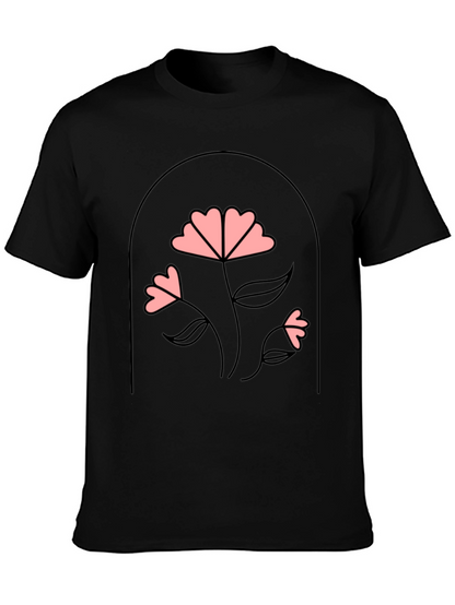 Floral Arch Graphic Tee - Black