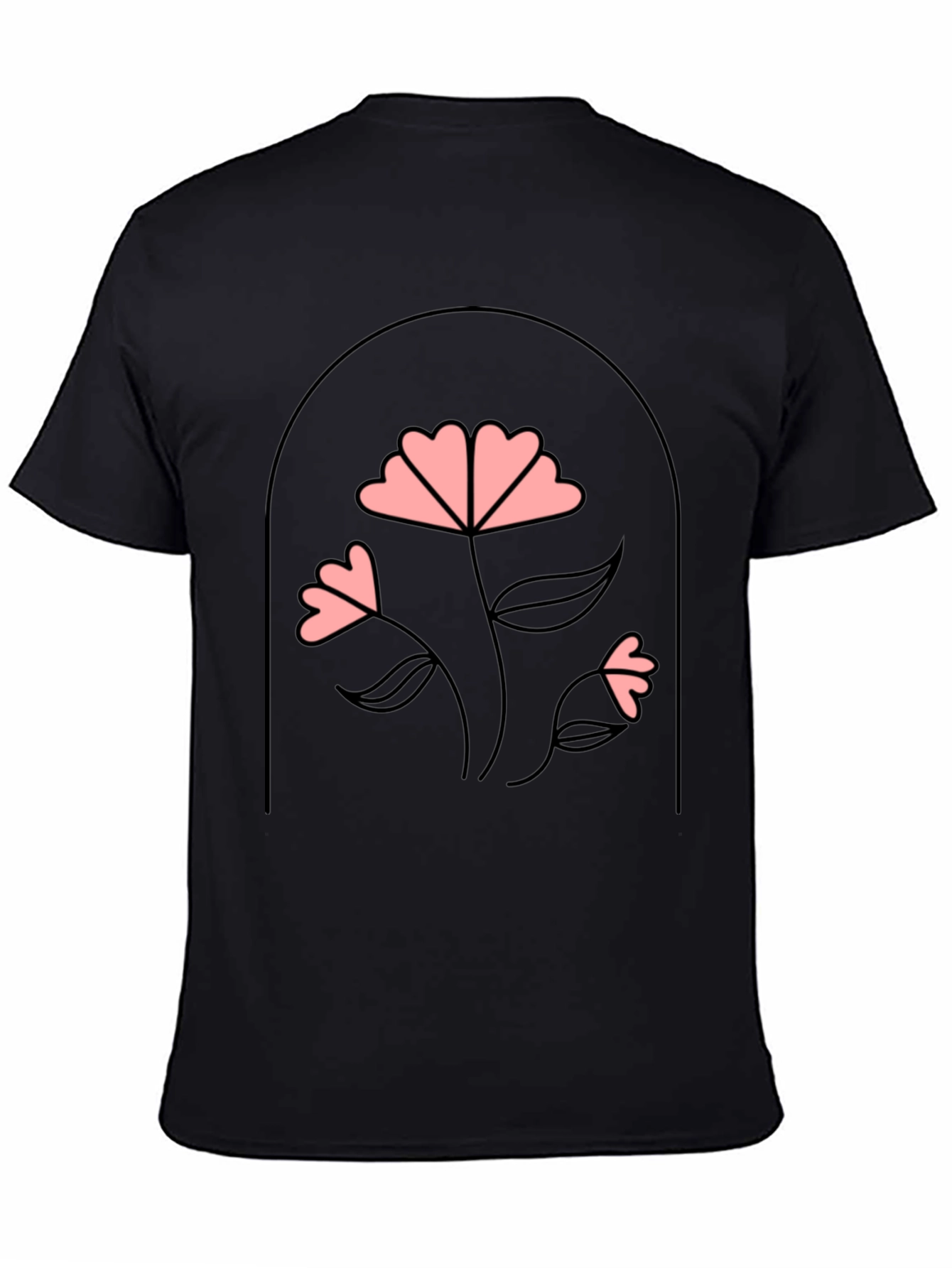 Floral Arch Graphic Tee - Black