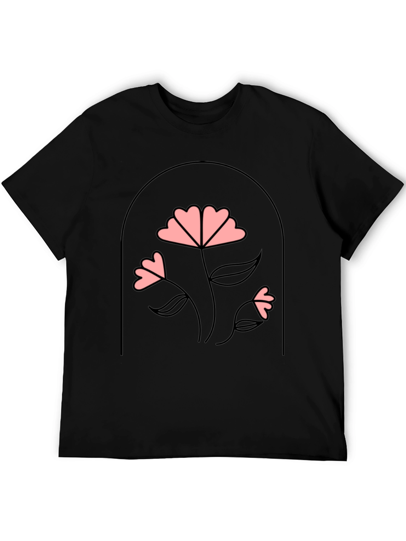 Floral Arch Graphic Tee - Black