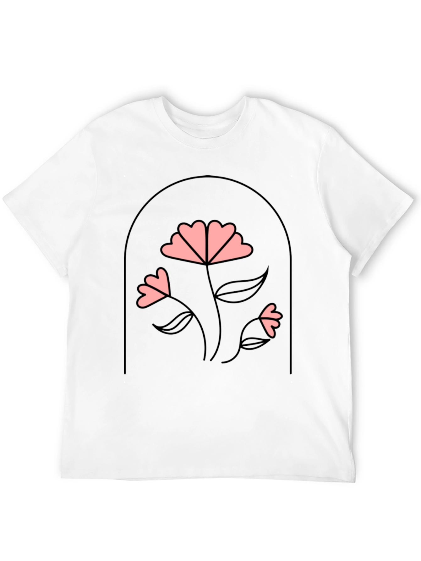 Floral Arch Graphic Tee - Black